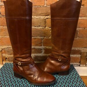 Tory Burch Brita Riding Boots - Sienna - Size 10.5